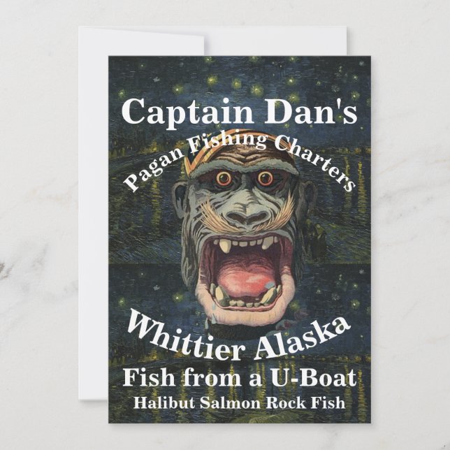 Captain Dan's Pagan Fishing Charters Whittier AK Inbjudningar (Framsida)