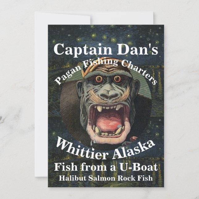 Captain Dan's Pagan Fishing Charters Whittier AK Inbjudningar (Framsida)