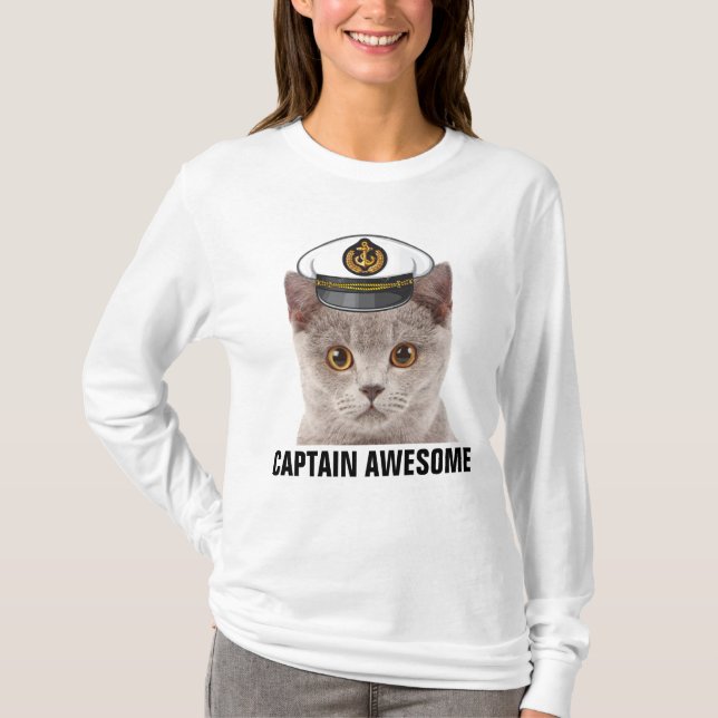 CAPTAIN FANTASTISK, Funny CAT T-Shirts (Framsida)