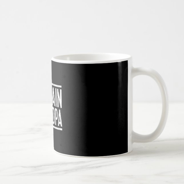 Captain Farfar Tröja Män Faders Dag Båttur  Kaffemugg (Höger)