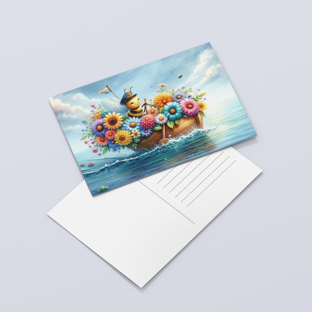 Captain Honeybee's Floral Flotilla Vykort (Skapare uppladdad)