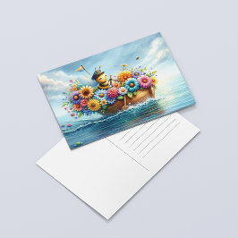 Captain Honeybee's Floral Flotilla Vykort