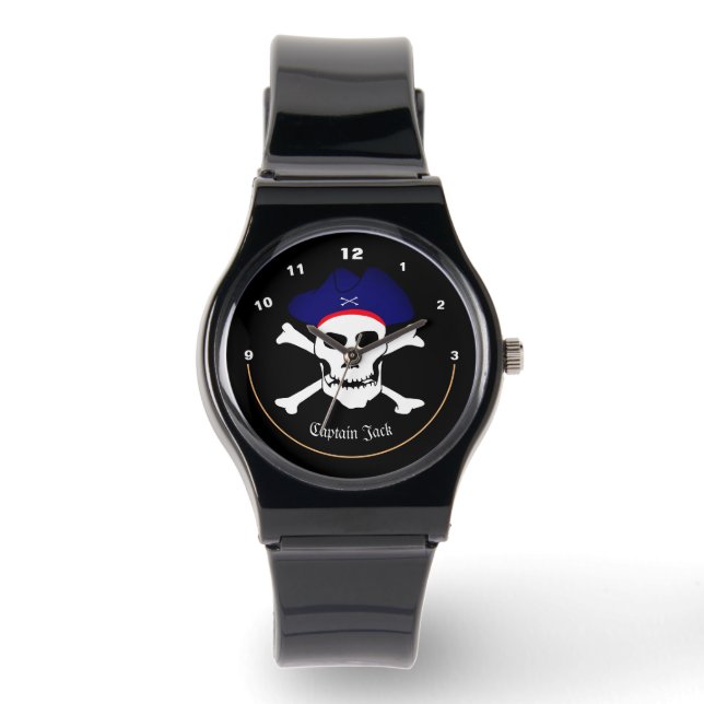 Captain Jack, Pirater Flagga watch, Skull/Boating Armbandsur (Framsida)