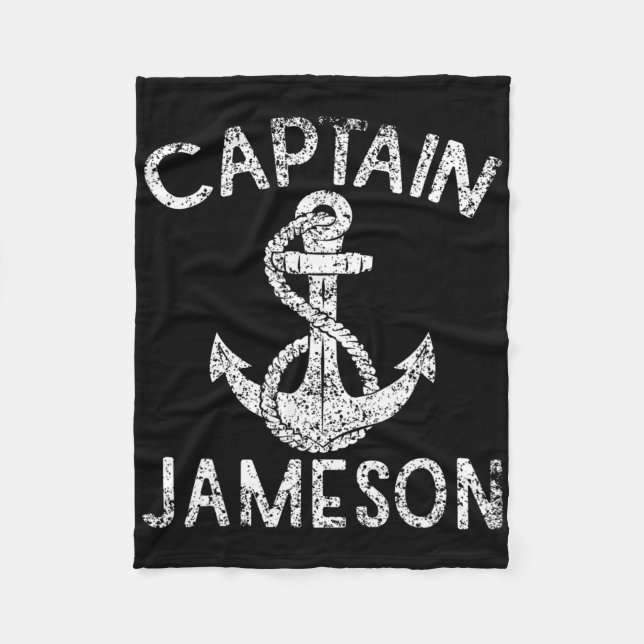 Captain Jameson Yachtankare Båt Fartyg Båttur  Fleecefilt (Framsidan)