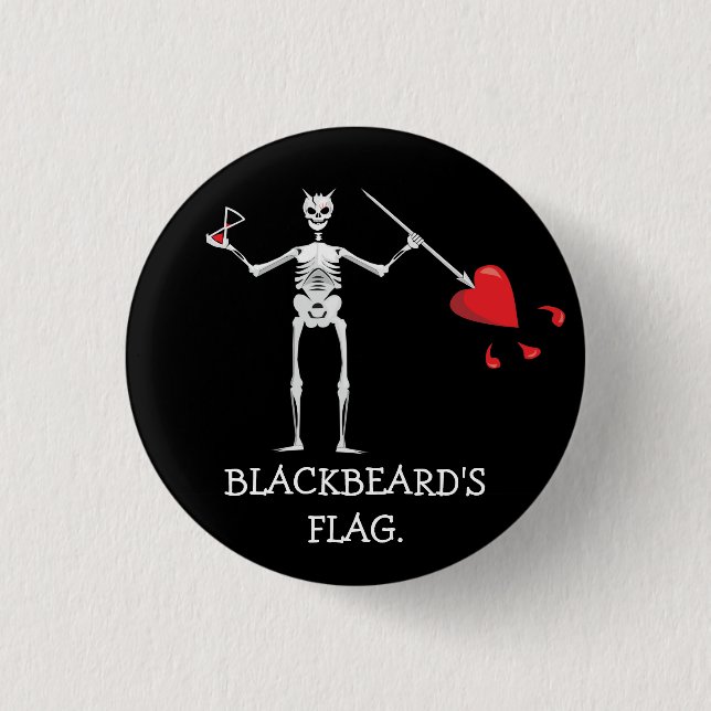 CAPTAIN MAYFLOWER'S Blackbeard Flagga Knapp (Framsida)