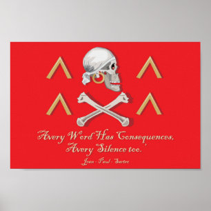 CAPTAIN MAYFLOWERS Flagga till kapten Avery Poster