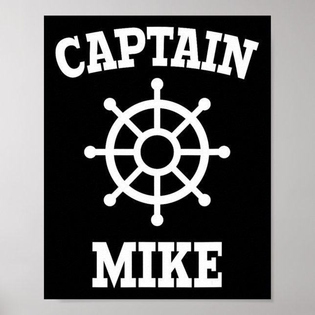Captain Mike T-shirt  Poster (Framsidan)