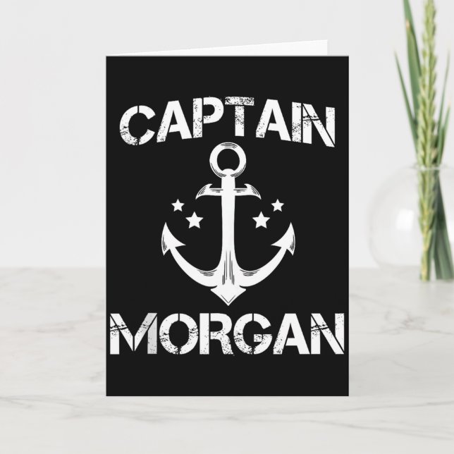 Captain Morgan Funny Birthday Ised Surname Clan Gi Kort (Framsida)