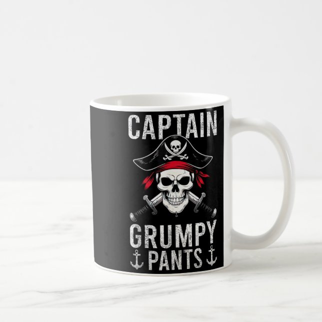 Captain Mpy Pants Rate Humor Skull Graphic  Kaffemugg (Höger)