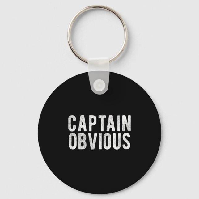 Captain Obvious Funny Phrase Saying Expression Sai Nyckelring (Framsida)