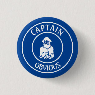 Captain Obvious Keychain Knapp