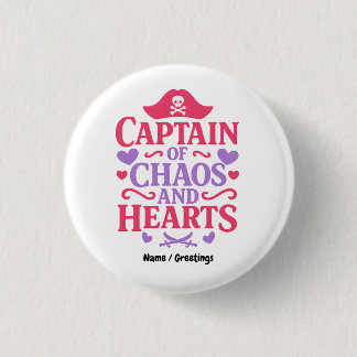 Captain of Chaos and Hearts Pirate Graphic Knapp