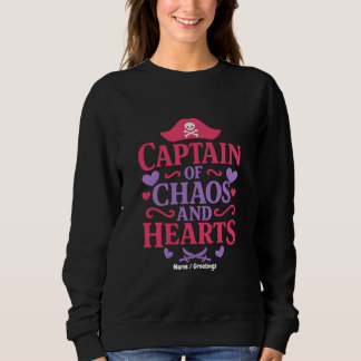 Captain of Chaos and Hearts Pirate Graphic T Shirt