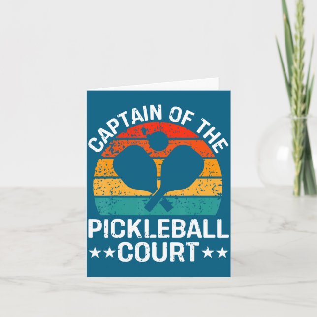 Captain Of The Ckleball Court Funny Ckleball P  Kort (Framsida)