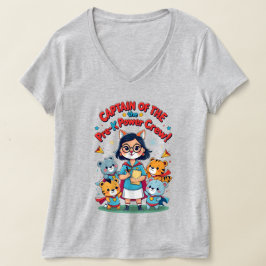 Captain of the Pre-K Power Crew T Shirt