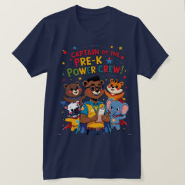Captain of the Pre-K Power Crew T Shirt