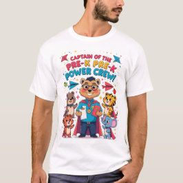 Captain of the Pre-K Power Crew T Shirt