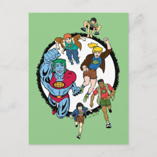Captain Planet och Planeteers cirkelgrafik Vykort