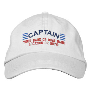 CAPTAIN Rand Anpassade Ditt namn Boat Local Broderad Keps