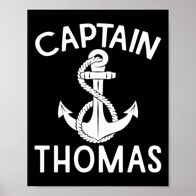 Captain Thomas Anchor Yacht Boating Ship Boat  Poster (Framsidan)