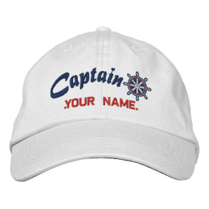 CAPTAIN Wheel-Anpassade ditt namnfartyg Broderad Keps