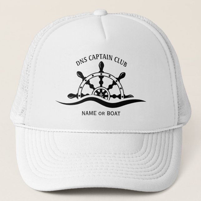 Captain Your Boat Name  Keps (Framsida)