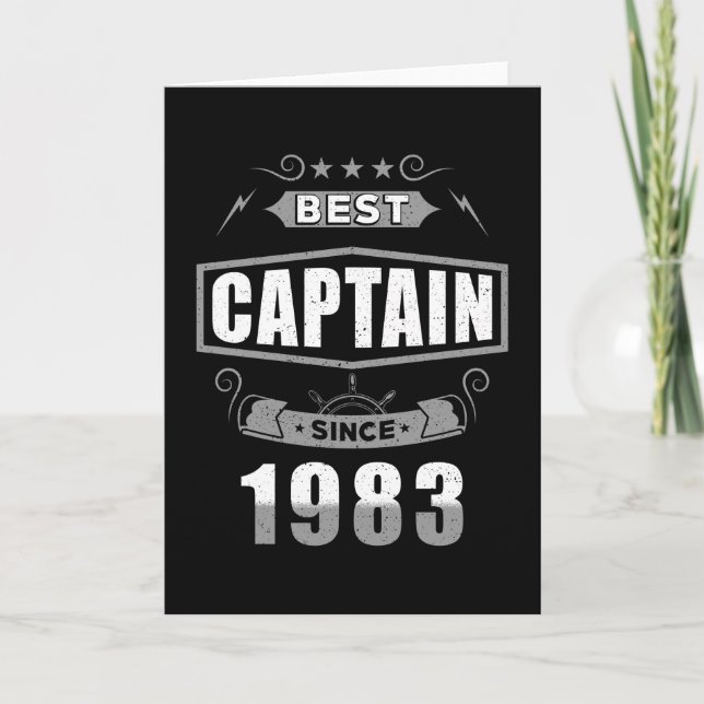 Captain's Birthday Best Captain Since 1983 Kort (Framsida)