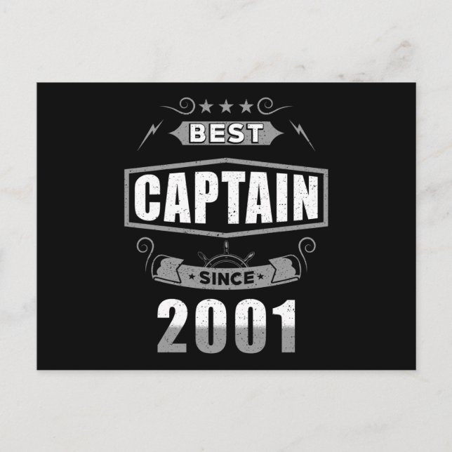 Captain's Birthday Best Captain Since 2001 Vykort (Framsida)