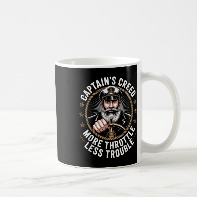 Captains Creed Mer Gas mindre problem motorbåt Kaffemugg (Höger)