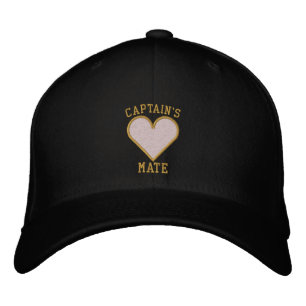CAPTAINS MATE Heart-design Broderad Keps