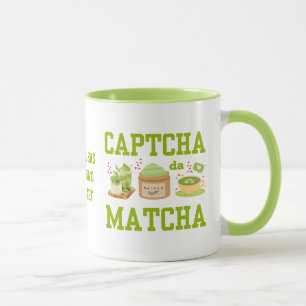 CAPTCHA DA MATCHA Roligt Latte Drinker Mugg