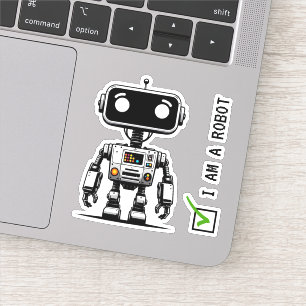 Captcha Robot - jag är en Robot Klistermärken