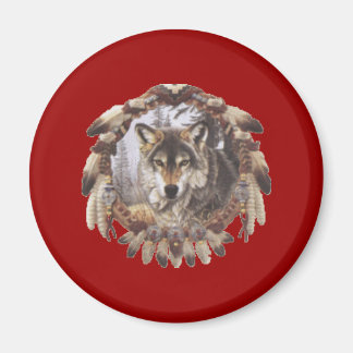 capteur de rêve Loup Magnet