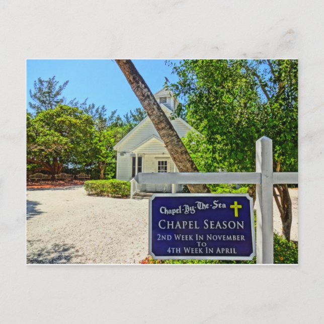 Captiva Florida Chapel av Sea Postcard Vykort (Framsida)