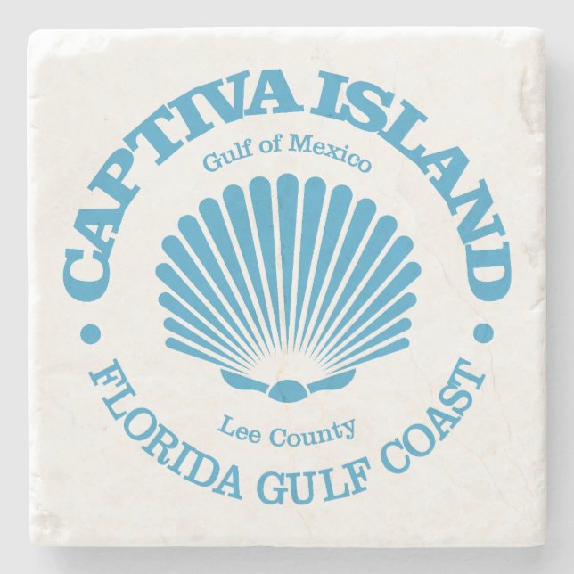 Captiva Island (årstidsgräns) Stenunderlägg (Framsidan)
