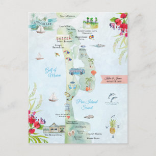 Captiva Island   Destinationsbröllopet i Karta Vykort