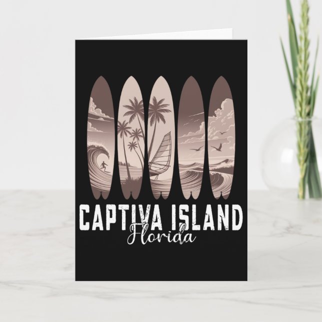 Captiva Island Florida Surfbräda Män Kvinnor Surfn Kort (Framsida)