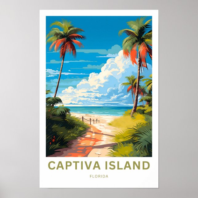 Captiva Island Florida Travel Skriv ut Poster (Framsidan)