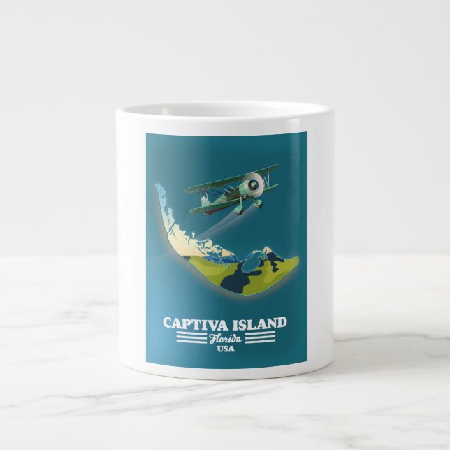 Captiva Island Florida USA karta Jumbo Mugg (Framsidan)