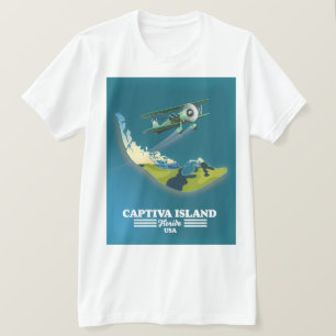 Captiva Island Florida USA karta T Shirt