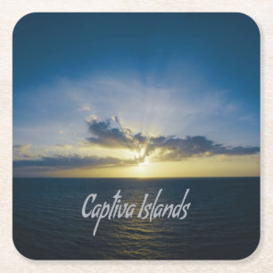 Captiva Islands Florida Underlägg Papper Kvadrat