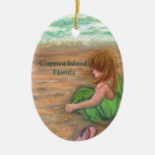 Captiva öPrincess Florida Konst Julgransprydnad Keramik