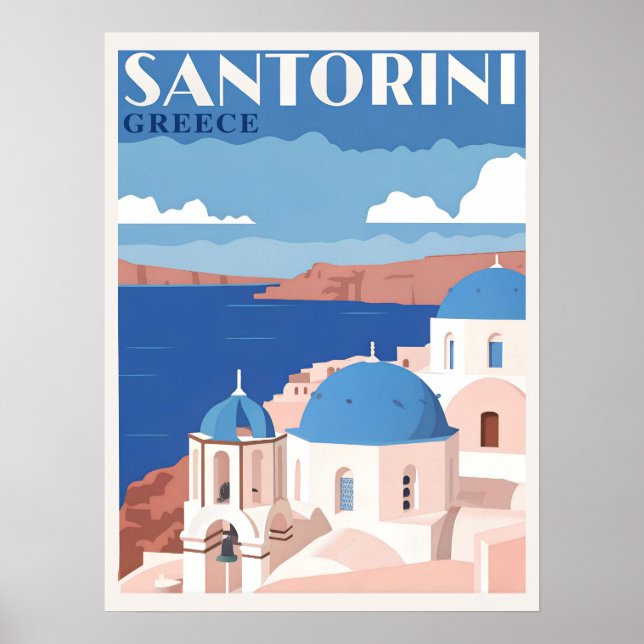 Captivating Santorini Greece Poster (Framsidan)