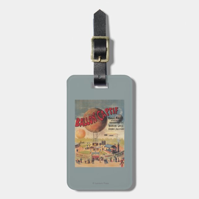 Captive ballongritter på en utläggningaffisch bagagebricka (Vertikal Framsida)