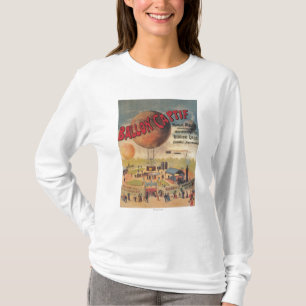 Captive ballongritter på en utläggningaffisch t-shirt
