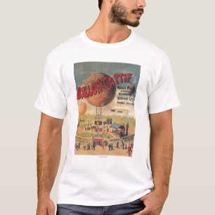 Captive ballongritter på en utläggningaffisch t shirt