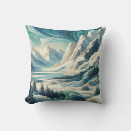 Capture Art Winter Scene & Snö och Ice Crystals Kudde