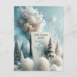 Capture Art Winter Scene & Snö och Ice Crystals Meddelande Vykort