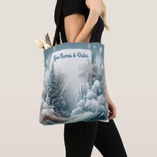 Capture Art Winter Scene & Snö och Ice Crystals Tygkasse