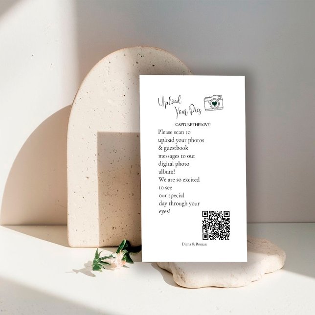 Capture Love QR code Wedding Guest Photo Sharing Tilläggskort (Skapare uppladdad)